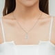 thumbnail image 4 of Collar de cruz de 8 palabras personalizado, elegante collar de cadena de clavícula de oro con diamantes, accesorios femeninos, 4 of 5