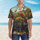 thumbnail image 2 of Balery Floral Rhino With Birds Camisas hawaianas de manga corta para hombre, camisas playeras de corte holgado, camisas de vacaciones con botones,X-Large, 2 of 7