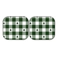 thumbnail image 7 of Naloa Green White Christmas Tree Lumberjack Plaid 2 Piece Foldable Car Sun Shades, Car Windshield Sunshade, Front Window Sunshade for Car, Truck, SUV - Small, 7 of 7