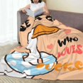thumbnail image 5 of Just A Girl Who Loves Ducks Throw Blanket Super Soft Flannel Fleece Blanket for Kids Gifts Plush Lightweight Fuzzy Cozy Blanket Microfiber for Couch Sofa Couch Living Room Travel 80"x 60" All Season, 5 of 6