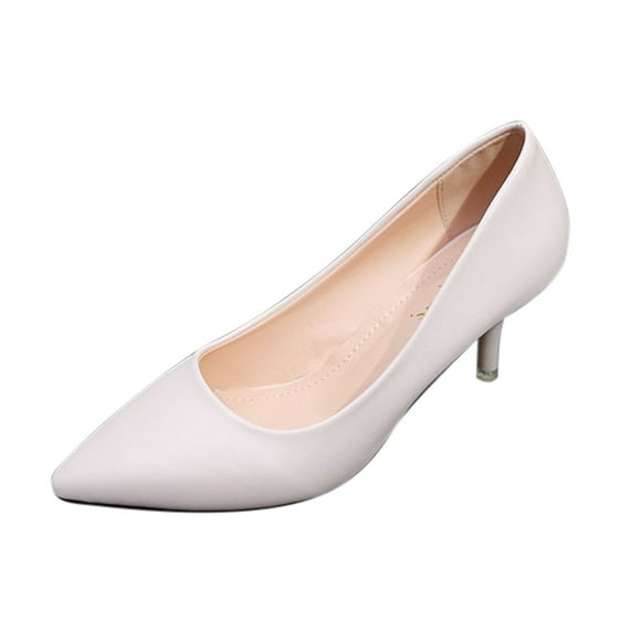 PEASKJP Womens Fashion Heels Shoes Platforms Pumps Thin High Heels Shoes for Wedding Party, White 38