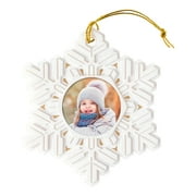 Customizable Photo Ornament, Resin Snowflake