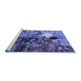 thumbnail image 2 of Ahgly Company Machine Washable Indoor Rectangle Oriental Blue Industrial Area Rugs, 2' x 3', 2 of 4