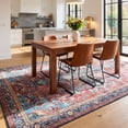 thumbnail image 3 of Lalado 8ft x 10ft Area Rugs for Living Room Washable Rugs Boho Floral Carpet Soft Low Pile Non-Slip Rug for Bedroom Dining Room Indoor Vintage Home Decor, Red, 3 of 11