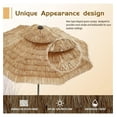 thumbnail image 5 of 9 FT 32 LED Hula Thatched Tiki Umbrella, Hawaiian Style Beach Umbrella, Patio Umbrella for Outdoor Tiki Bar, Tropical Palapa, Patio Garden, Beach, Backyard., 5 of 7