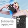 thumbnail image 6 of Samsung Galaxy S24 Case Glitter [Support Wireless Charging] Soft TPU Slim Shockproof Protective Cover Samsung Galaxy S24 Glitter Phone Case for Women Girl Black, 6 of 14