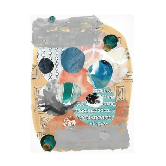 Canvas Wall Art - Maliq 'All My Worlds' Wall Art for Living Room, Bedroom, or Office Décor by Trademark Fine Art - 14 x 19 Inches