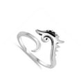 thumbnail image 4 of Dragon Vintage Open Knuckle Midi Ring .925 Sterling Silver Boho Band Jewelry Female Male Size 9, 4 of 4