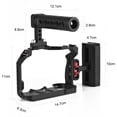 thumbnail image 4 of Jaula de cámara Andoer Andoer Camera Cage + Top Handle + Side Grip Kit Aleación de aluminio Video Cage con montaje en zapata fría Numerosos hilos de 1/4 de pulgada Reemplazo para cámara Canon R7 Andoer Jaula de cámara, 4 of 7