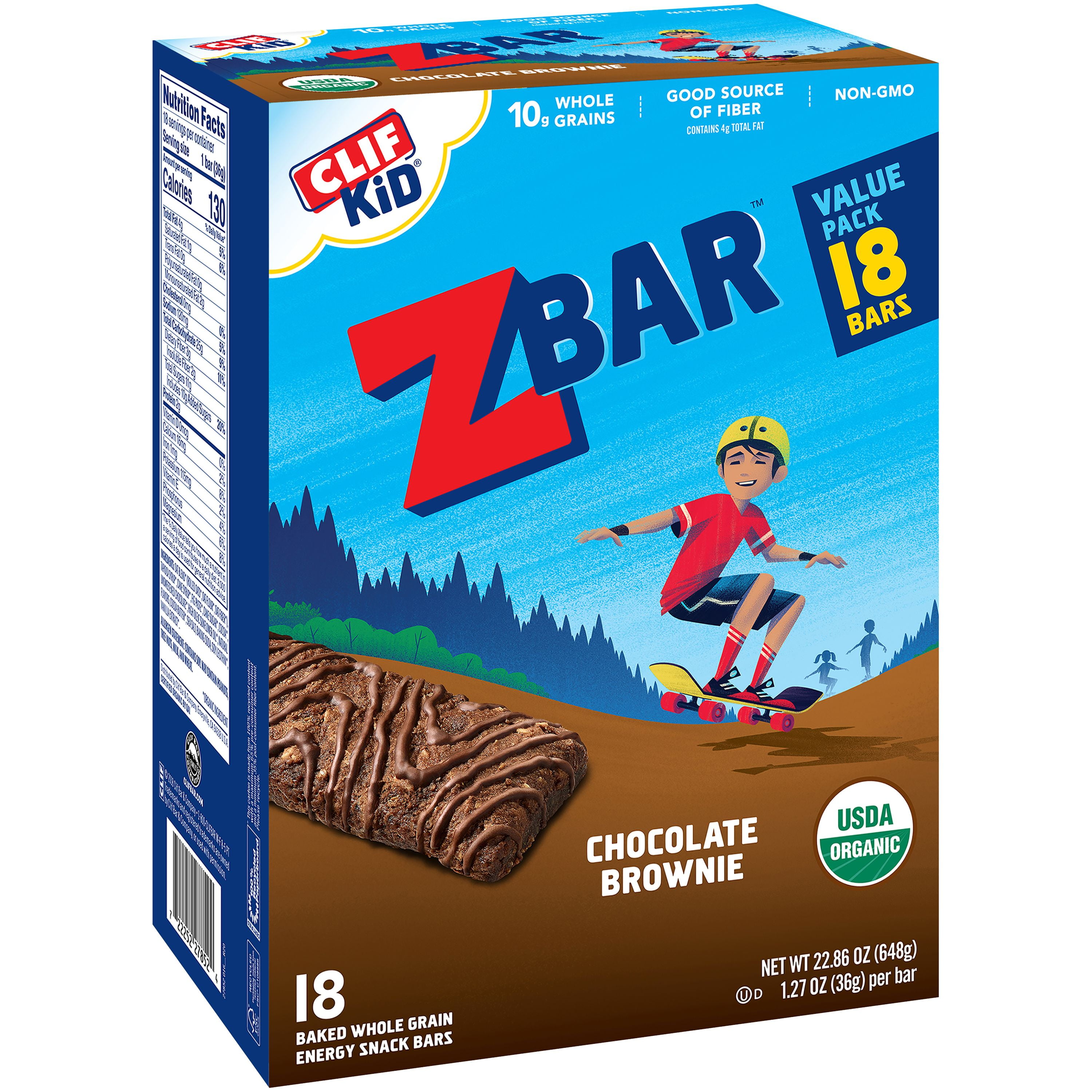 Clif Kid ZBAR Organic Granola Bars Chocolate Brownie 1.27 Ounce