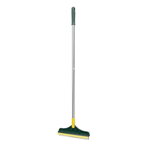 Cepillo para fregar pisos, cepillo para azulejos 3 en 1, cabezal de limpieza en forma de V, fregado de limpieza Amarillo verde