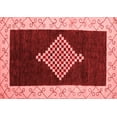 thumbnail image 1 of Ahgly Company Machine Washable Indoor Rectangle Abstract Red Modern Area Rugs, 6' x 9', 1 of 4