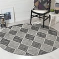thumbnail image 2 of SAFAVIEH Montauk Caleb Geometric Diamond Cotton Area Rug, Black, 6' x 6' Square, 2 of 9