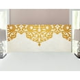 thumbnail image 1 of Antique Headboard, Victorian Style Medieval Motifs Classic Baroque Oriental Shapes Print, Upholstered Decorative Metal Bed Headboard with Memory Foam, Full Size, Pale Brown Cream, by Ambesonne, 1 of 4
