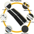 thumbnail image 2 of Ladcaser 2-10 FT Portable Wheelchair Ramp, Wheel Chair Ramps for Homes with Transit Plate, Aluminum Wheelchair Ramp with Non-Skid Surface and Reflective Strips, Weight Capacity Up to 600 Lbs, 2 of 6