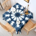 thumbnail image 2 of Blue Tie Dye Star Pattern Square Tablecloth,Waterproof Square Table Cover,Wipeable Spillproof Washable Table Cover for Home Kitchen Party Decor 42"X42"(107x107cm), 2 of 6