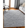 thumbnail image 5 of Unique Loom Trellis Shag Collection Area Rug - Traditional (4' 1" x 6' 1" Rectangle Gray), 5 of 10