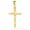 14K Yellow Gold, variant on Diamond-Cut Cross Pendant for Women in 14K White Gold, No Chain | Solid Gold, Stamped for Authenticity
