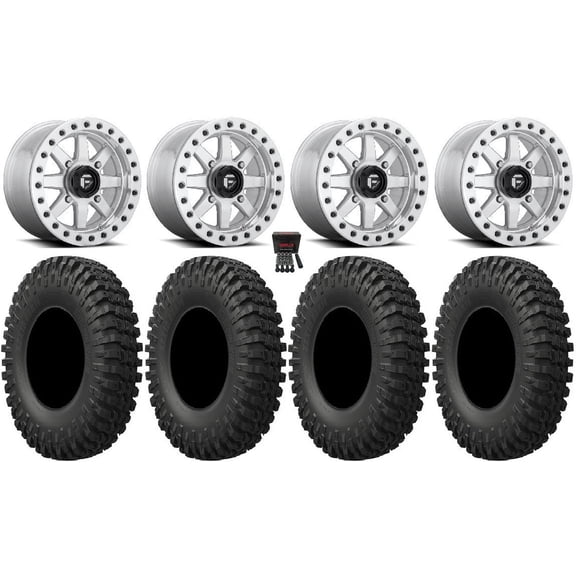 Fuel Maverick Bdlk 15" Wheels Mh 33" MotoCrusher Tires Can-Am Maverick X3 / Honda Pioneer 1000 / Talon