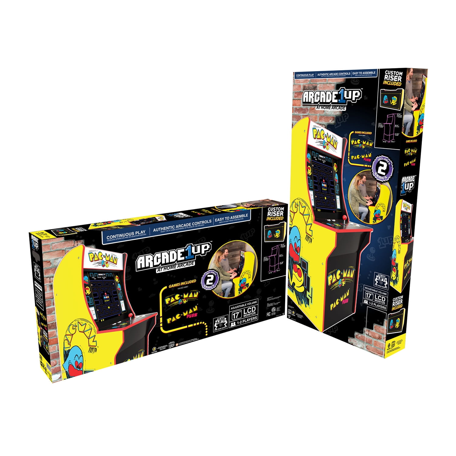 Pac-Man Arcade Machine With Riser, Arcade1UP - Walmart.com