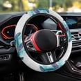 thumbnail image 4 of Uorisanigo Turtle Print Car Steering Wheel Protector Blue Car Wheel Cover with Elastic Edge Breathable Fluffy Steering Wheel Cover for Winter Flannel Car Accessories Soft Car Decor Gift for Friends, 4 of 8