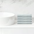 thumbnail image 2 of Unique Bargains Geometric Washcloths Set Cotton Bath Towels Low Lint Light Grey 4, 2 of 7