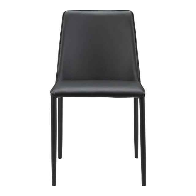 MOE'S Home NORA DINING CHAIR BLACK VEGAN LEATHER-M2