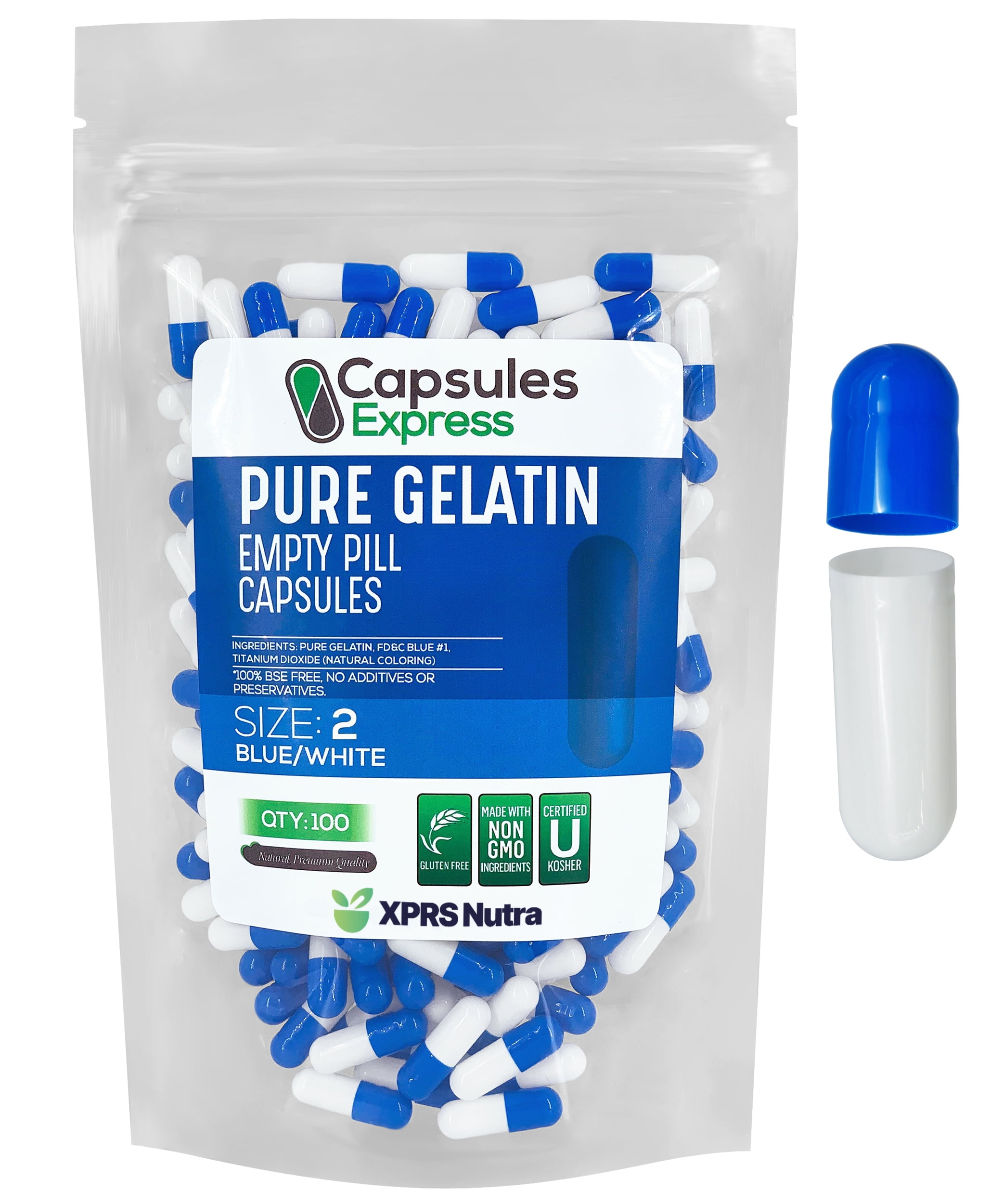 Empty Clear Gelatin Capsules Sizes 3,2,1,0,00,000 Self Fill Pharmaceutical