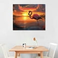 thumbnail image 3 of JRXY Flamingo Tropical Sunset Canvas Art - Home Decor Wall Art Print Poster Painting picture 3, 3 of 5