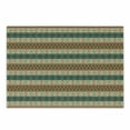 thumbnail image 1 of Colorful Cutting Board, Style Striped Pattern with Elements Art Print, Decorative Tempered Glass Cutting and Serving Board, Small Size, Coral Teal Beige, by Ambesonne, 1 of 1