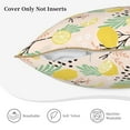thumbnail image 5 of Susaid Lemon Leaves Print Velvet Throw Pillow Covers Home Art Deco Pillowcase Square Pillow Case Cushion Cover for Bed Sofa Living Room Car Indoor and Outdoor-18"x18", 5 of 8