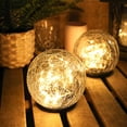 thumbnail image 3 of Luces solares para jardín Apuakthei, luces solares para exteriores, luces solares en forma de globo, luces solares en forma de frasco de vidrio agrietado, paquete de 1, 3 of 5