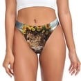 thumbnail image 1 of Balery Cute Cow Sunflower Crown A Tangas de Algodón para Mujer con Estampado – Ropa Interior Sexy, Transpirable, G-string-X-Large, 1 of 6