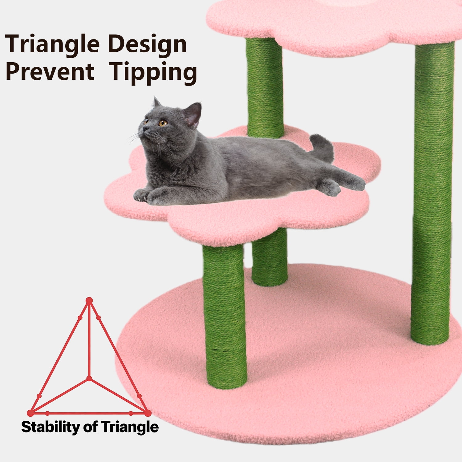 Cat Tree with Removable Cozy Perch & Scratching Posts Hanging & Toy Multi-Level Cat Furniture for Kittens/Cats to Climb, Rest & Play Hanging Toy