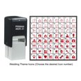 thumbnail image 3 of Printtoo Personalized Wedding Theme Icons Rubber Stamp Self Inking Stamper 24 mm-Red, 3 of 7