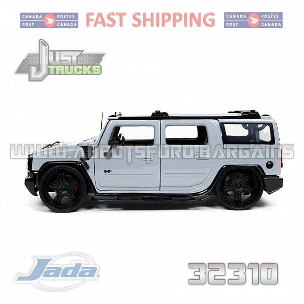 Jada 32310 Hummer H2 Gray with Extra Wheels Just Trucks Series 1
