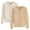 Beige, variant on Women's Knit Cardigans 2-Pack, Soft Crochet Open Front Sweaters with Round Neck, Lightweight Layering Cardigan, Comfortable Loungewear Cardigans for Women, Spring Autumn Winter Daily Wear Beige L