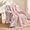 Floral Pink Red-50"x60", variant on Floral Pink Red 80"x90" Queen Size Boho Cotton Muslin Throw Blanket