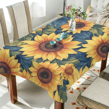

BZSMCE Square Tablecloth Sunflower Pattern Pattern Tableclothes