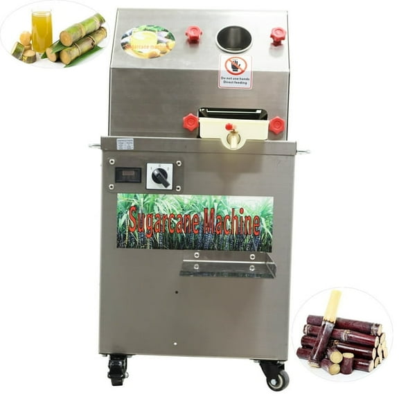 24V DC/110V AC Commercial Electric Sugarcane Juice Extractor Sugar Cane Press Vertical Juicing Machine