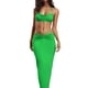 thumbnail image 3 of SAYOO Mujeres atractivas Trajes de verano Cuello halter Sin mangas Sin espalda Tops + Falda larga delgada SAYOO  Sexy, 3 of 6