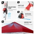 thumbnail image 4 of CROWN SHADES 10x10 Pop Up Canopy Tent with One Push Setup Easy Outdoor Sun Shade for Events, Parties, Camping Red, 4 of 8