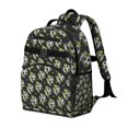thumbnail image 2 of Black Soccer Balls with Green Elements Pattern Backpack for School,Cute School Bag,Schoolbag with Adjustable Shoulder Straps & Padded Back,15.25"x11.5"x5.25", 2 of 5