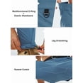 thumbnail image 6 of NORTHYARD Cargo Pants for Men Hiking Camping Lightweight Quick Dry Waterproof Outdoor Work Pant with Multipockets Dusty Blue M, 6 of 8