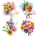 thumbnail image 1 of Bloques de construcción de flores para niños y niñas, ramo de ladrillos de juguete, Mini bloques de construcción de arte, regalo de bricolaje para San Valentín, Compatible con Lego, 1 of 5