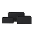 thumbnail image 4 of LeisureMod Bloom 3-Piece Fiberstone and MGO Clay Planter Set, Mid-Century Modern Rectangular Planter Pot for Indoor and Outdoor (Black), 4 of 9