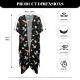 thumbnail image 6 of HELLHERO Tropical Hummingbird & Daisy Kimono Cover Up - Lightweight Breathable Beachwear for Summer Vacations & Pool Parties, 6 of 6