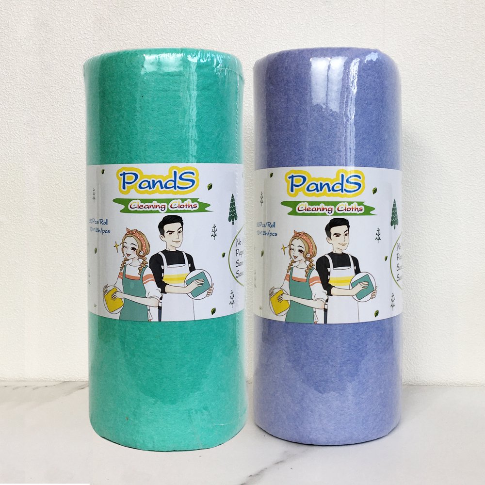 Reusable Kitchen Towels and Shammy Cloths 20Ct 2 Rolls Blue and Green