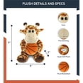 thumbnail image 3 of DolliBu Sitting Giraffe Stuffed Animal with Basketball Plush - Soft Huggable Giraffe, Adorable Giraffe Plush Toy, Cute Wildlife Gift, Plush Doll Animal Toy for Kids and Adults - 9 Inch, 3 of 7