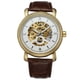 thumbnail image 1 of Ganador Calendario Hueco Automático Movimiento mecánico Causal Reloj de pulsera para hombres (Blanco + Plata), 1 of 3